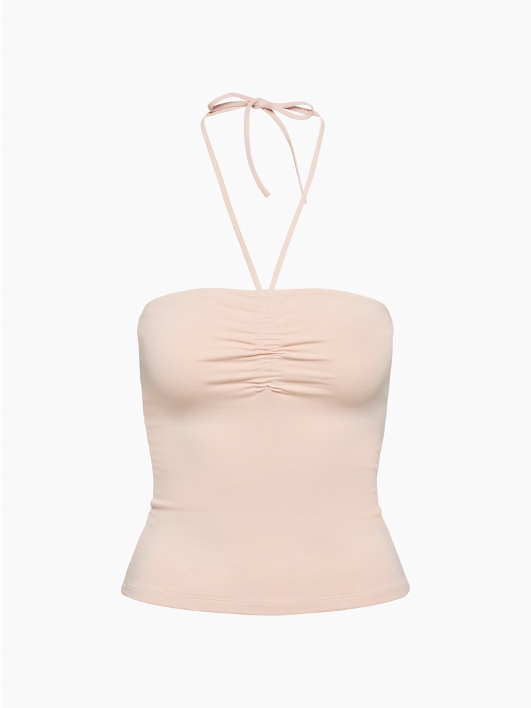 Aritzia Chill Mila Halter Top Soft Seashell Pink Nwt
